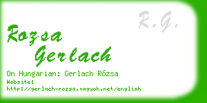 rozsa gerlach business card